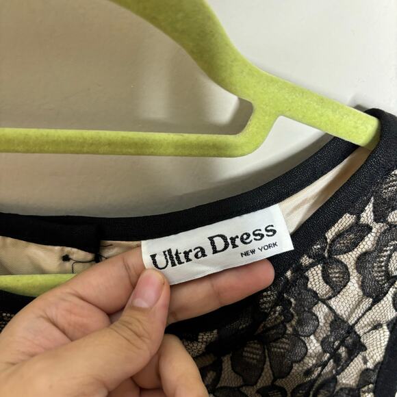 Ultra Dress Black Lace Sleeveless Blouse Sz 14 - Picture 4 of 9